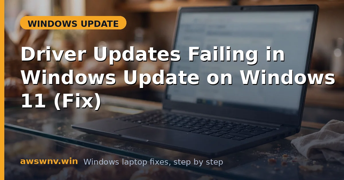 Driver Updates Failing in Windows Update on Windows 11 (Fix)