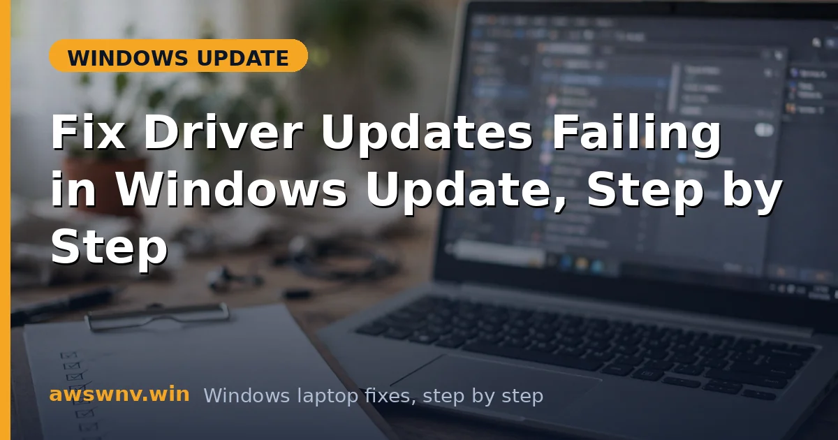 Fix Driver Updates Failing in Windows Update, Step by Step