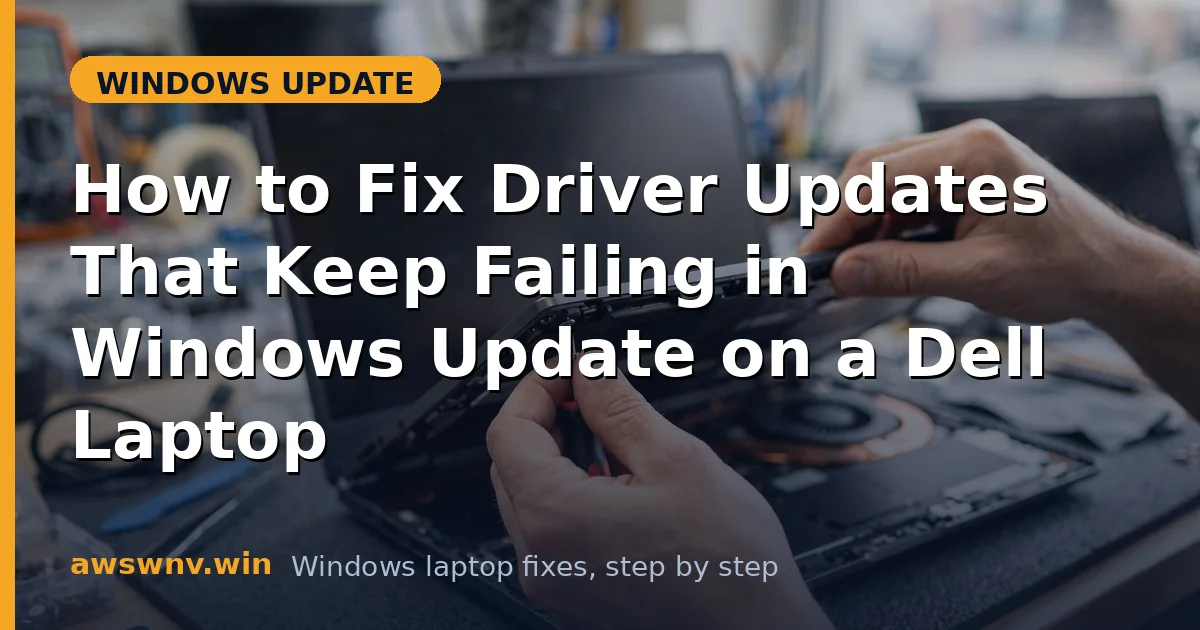 How to Fix Driver Updates That Keep Failing in Windows Update on a Dell Laptop