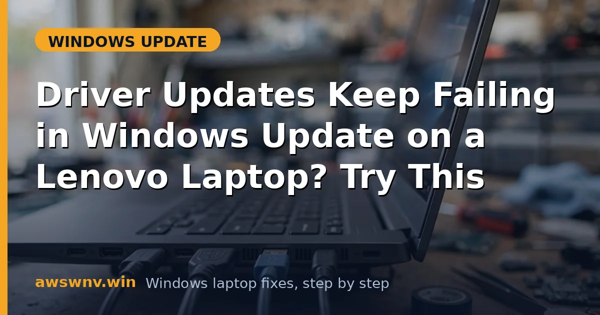 Driver Updates Keep Failing in Windows Update on a Lenovo Laptop? Try This