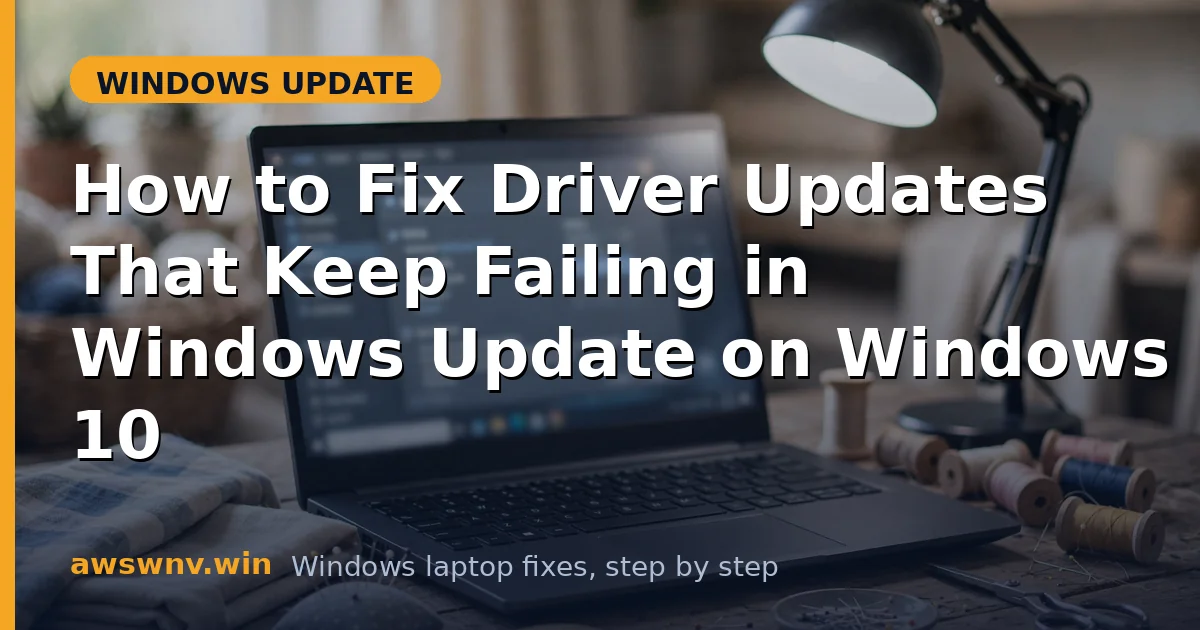 How to Fix Driver Updates That Keep Failing in Windows Update on Windows 10