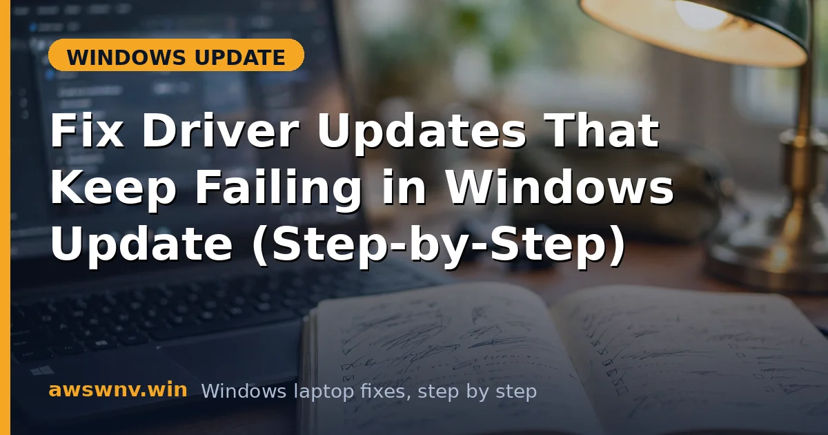 Fix Driver Updates That Keep Failing in Windows Update (Step-by-Step)