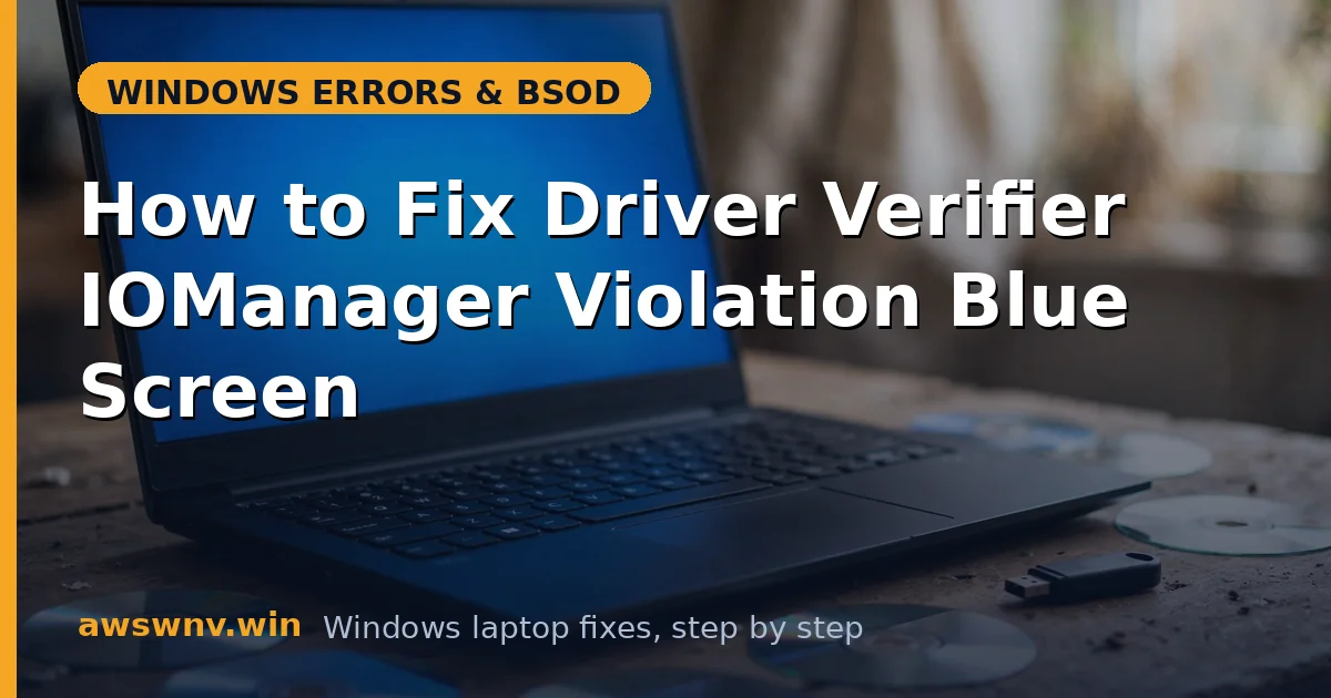 How to Fix Driver Verifier IOManager Violation Blue Screen