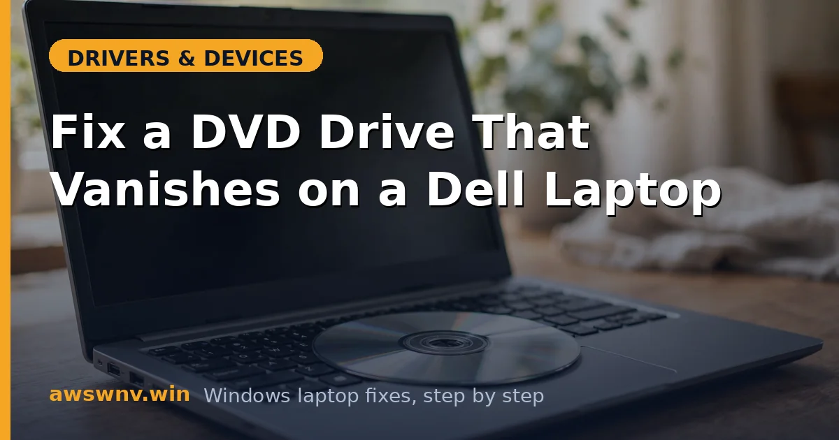 Fix a DVD Drive That Vanishes on a Dell Laptop