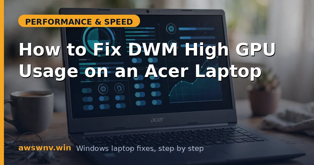 How to Fix DWM High GPU Usage on an Acer Laptop