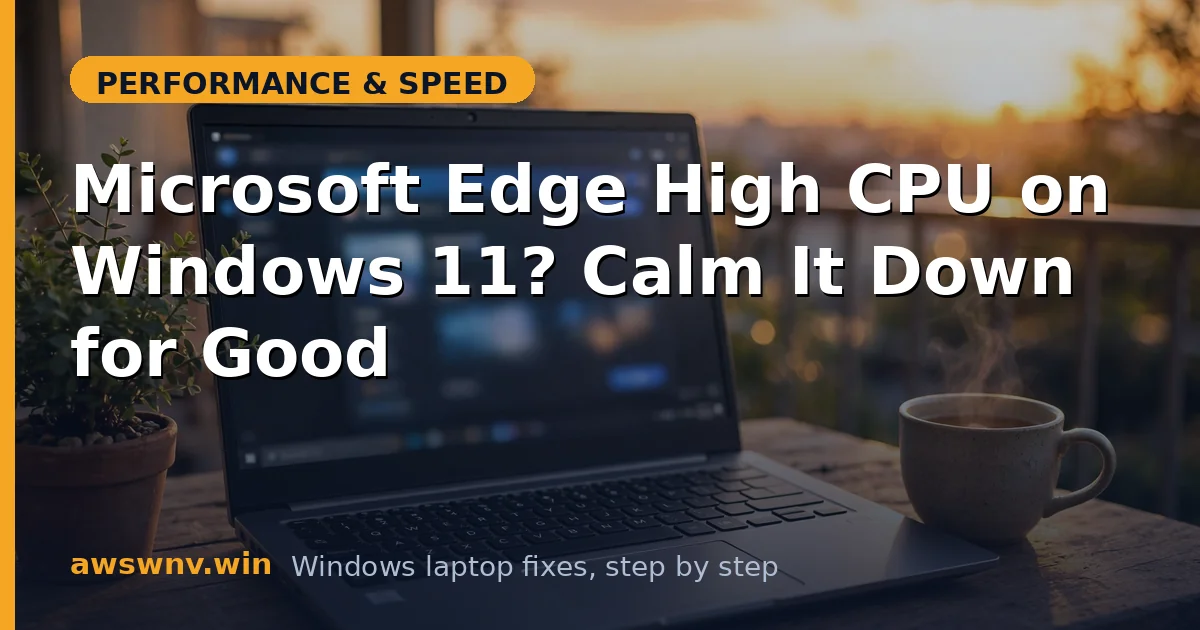 Microsoft Edge High CPU on Windows 11? Calm It Down for Good