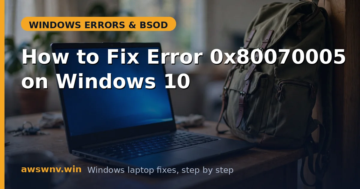 How to Fix Error 0x80070005 on Windows 10
