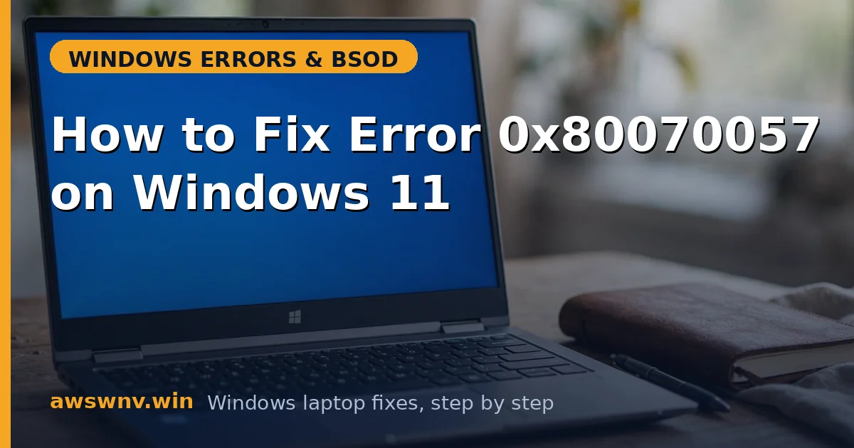 How to Fix Error 0x80070057 on Windows 11