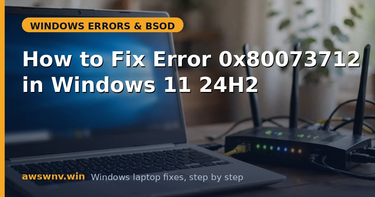 How to Fix Error 0x80073712 in Windows 11 24H2