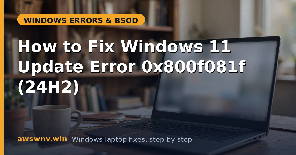 How to Fix Windows 11 Update Error 0x800f081f (24H2)