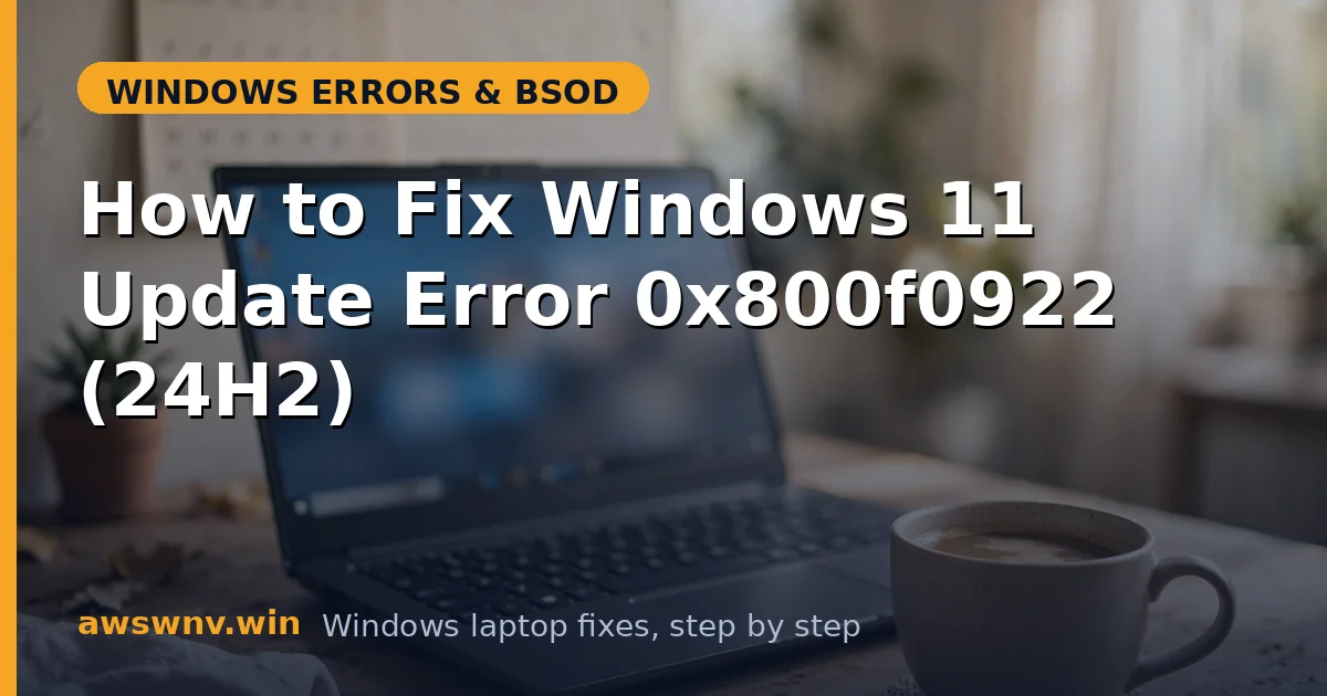 How to Fix Windows 11 Update Error 0x800f0922 (24H2)