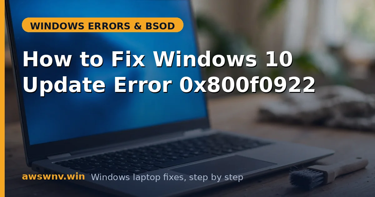 How to Fix Windows 10 Update Error 0x800f0922
