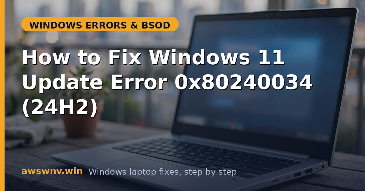 How to Fix Windows 11 Update Error 0x80240034 (24H2)