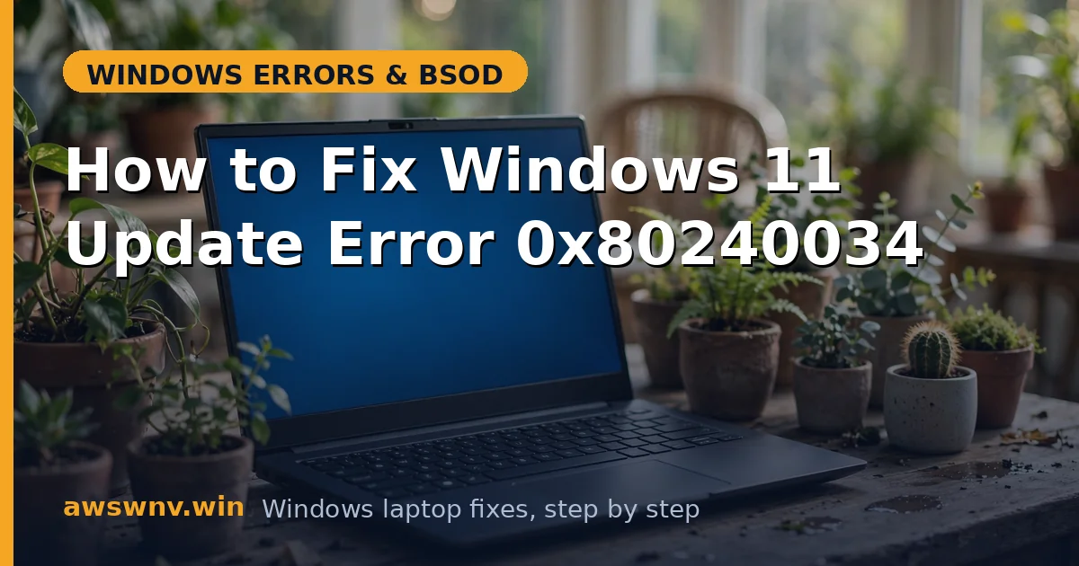 How to Fix Windows 11 Update Error 0x80240034
