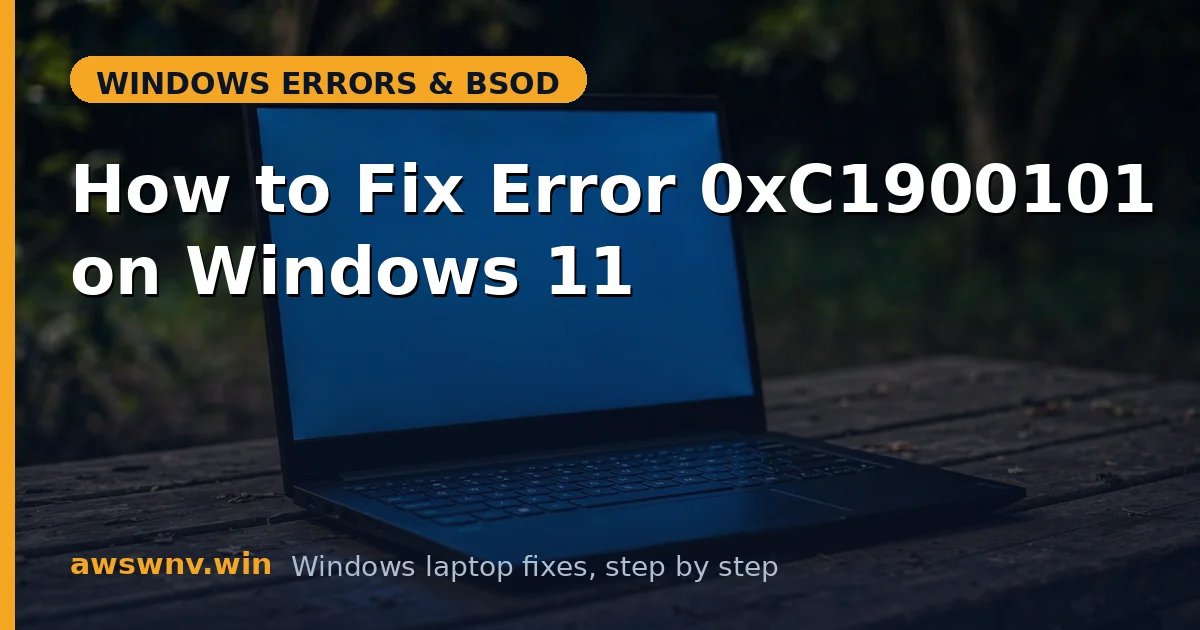 How to Fix Error 0xC1900101 on Windows 11