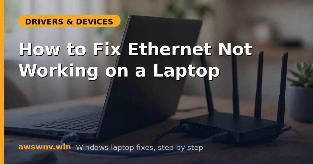How to Fix Ethernet Not Working on a Laptop