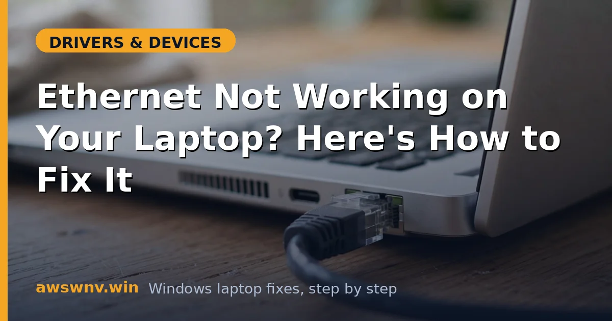 Ethernet Not Working on Your Laptop? Here's How to Fix It