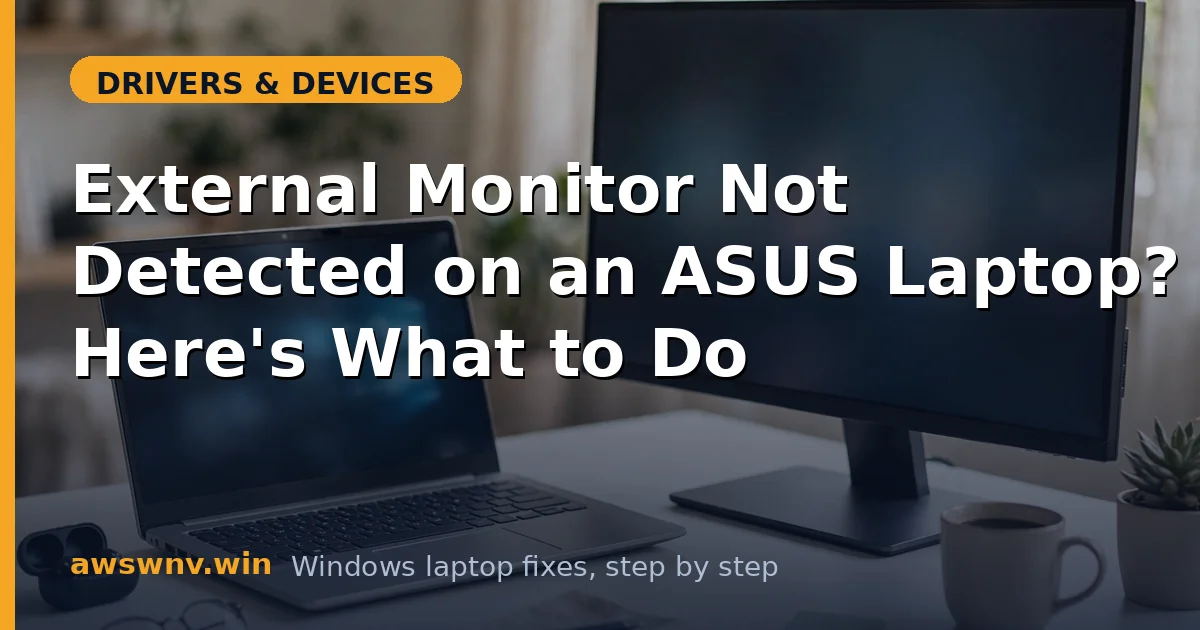 External Monitor Not Detected on an ASUS Laptop? Here's What to Do