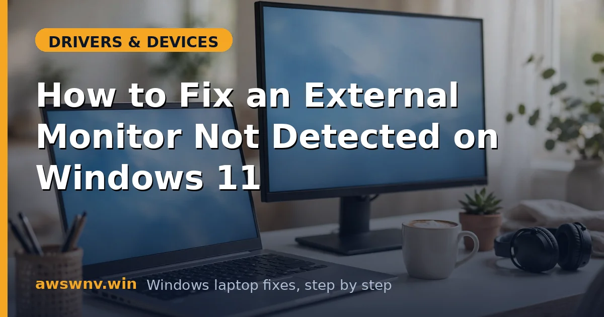 How to Fix an External Monitor Not Detected on Windows 11