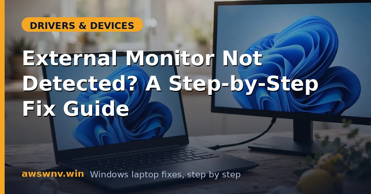 External Monitor Not Detected? A Step-by-Step Fix Guide