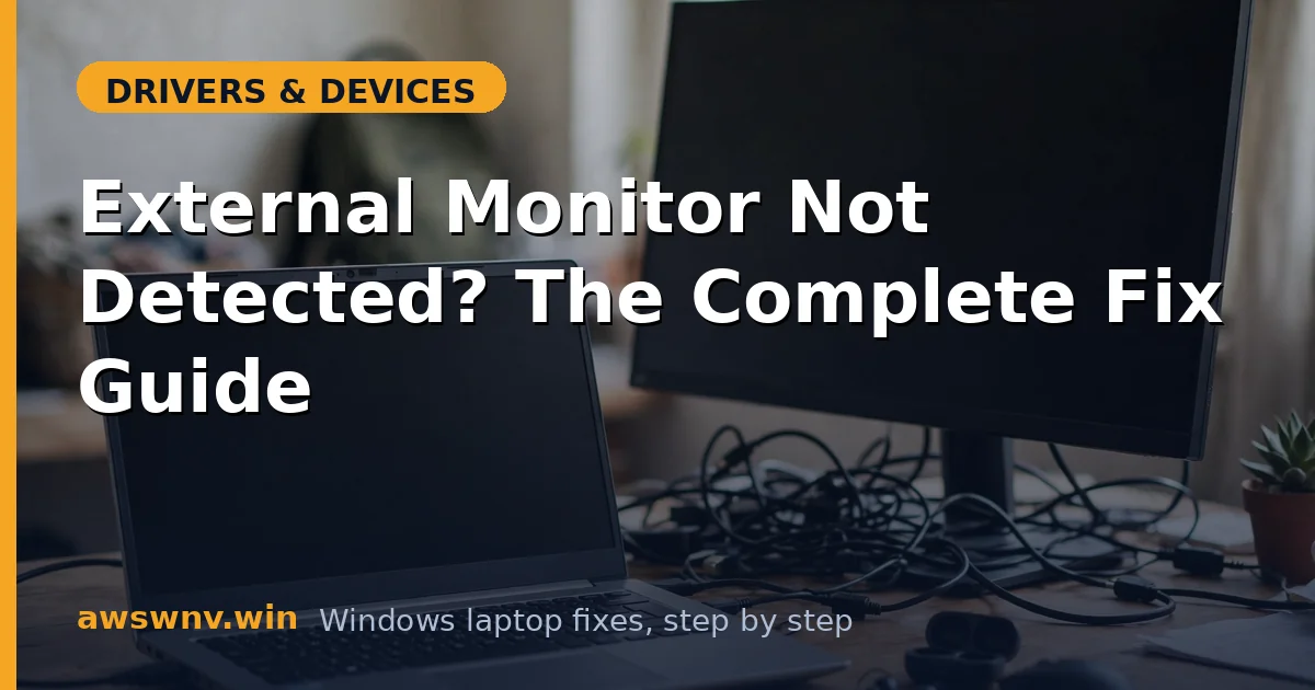 External Monitor Not Detected? The Complete Fix Guide