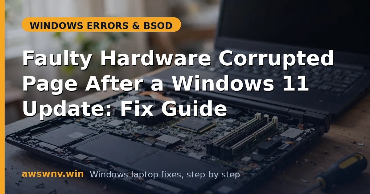 Faulty Hardware Corrupted Page After a Windows 11 Update: Fix Guide