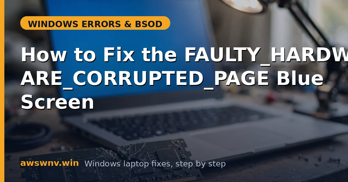 How to Fix the FAULTY_HARDWARE_CORRUPTED_PAGE Blue Screen