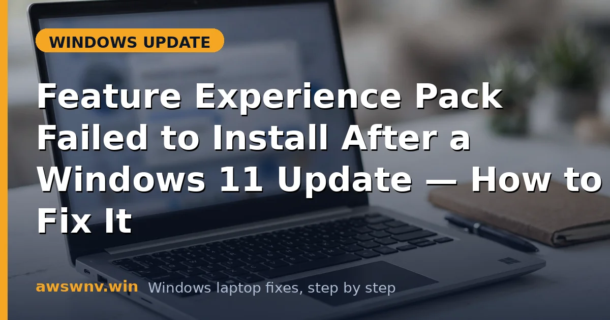 Feature Experience Pack Failed to Install After a Windows 11 Update — How to Fix It