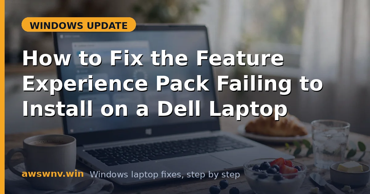 How to Fix the Feature Experience Pack Failing to Install on a Dell Laptop