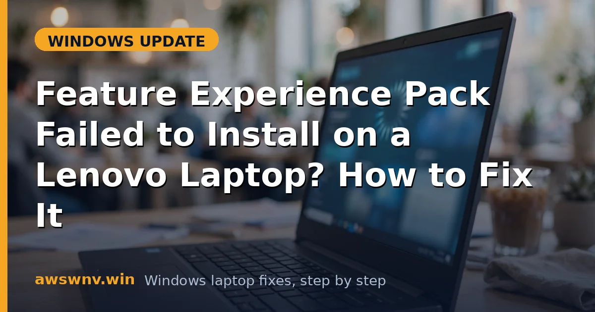 Feature Experience Pack Failed to Install on a Lenovo Laptop? How to Fix It