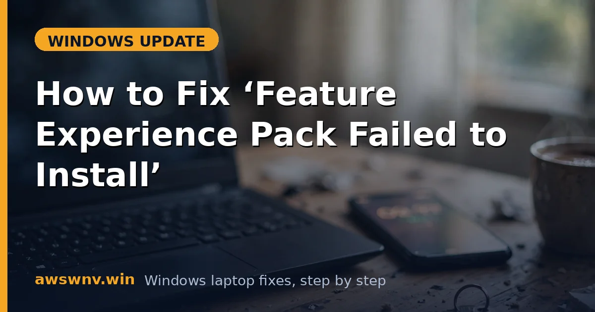 How to Fix ‘Feature Experience Pack Failed to Install’
