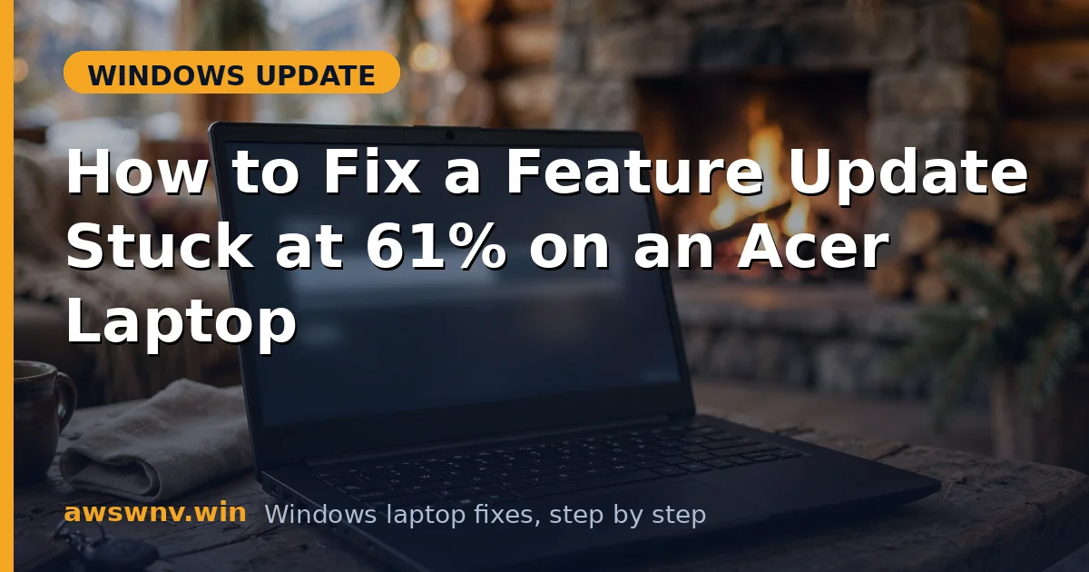 How to Fix a Feature Update Stuck at 61% on an Acer Laptop