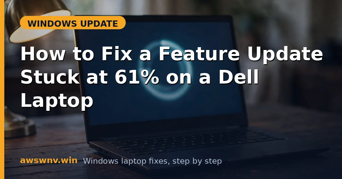 How to Fix a Feature Update Stuck at 61% on a Dell Laptop