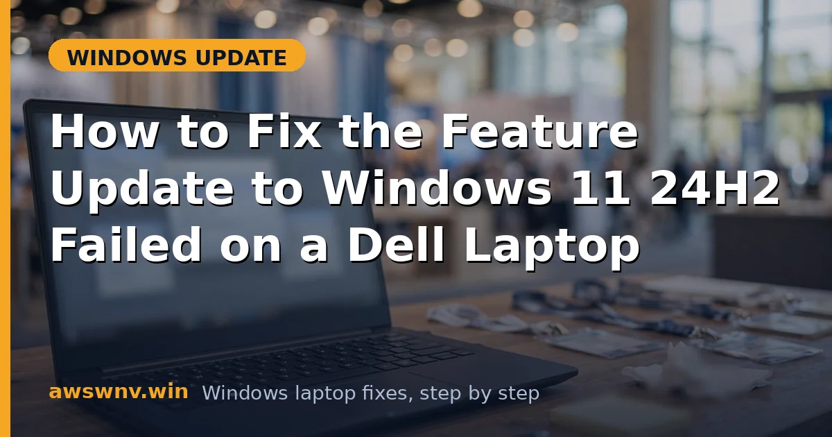 How to Fix the Feature Update to Windows 11 24H2 Failed on a Dell Laptop