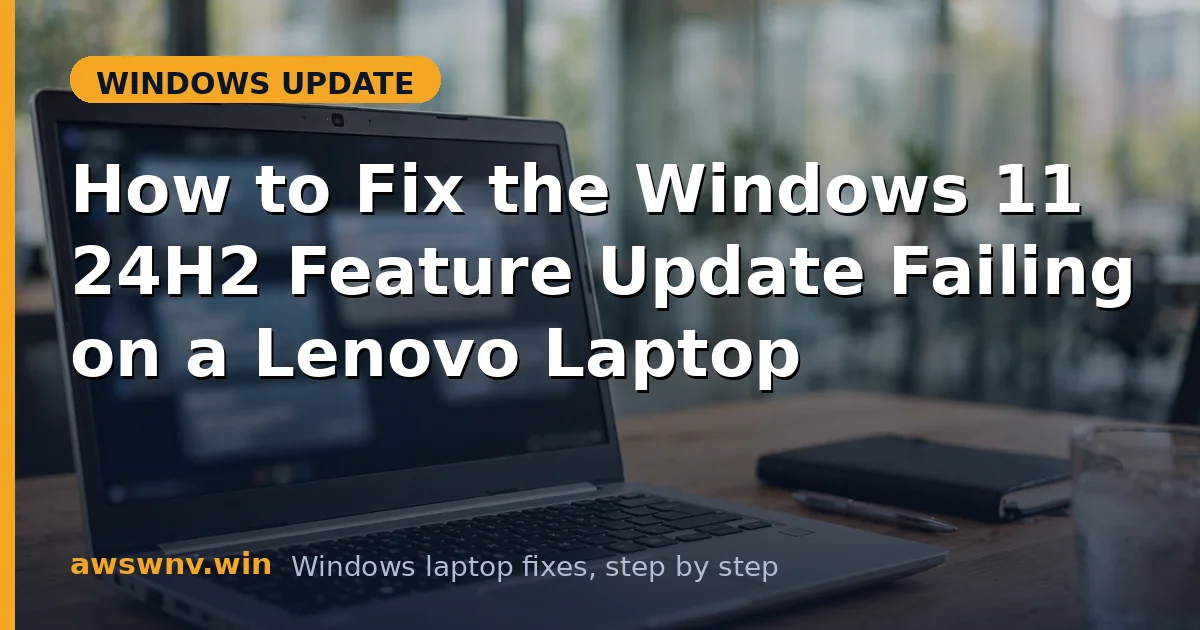 How to Fix the Windows 11 24H2 Feature Update Failing on a Lenovo Laptop