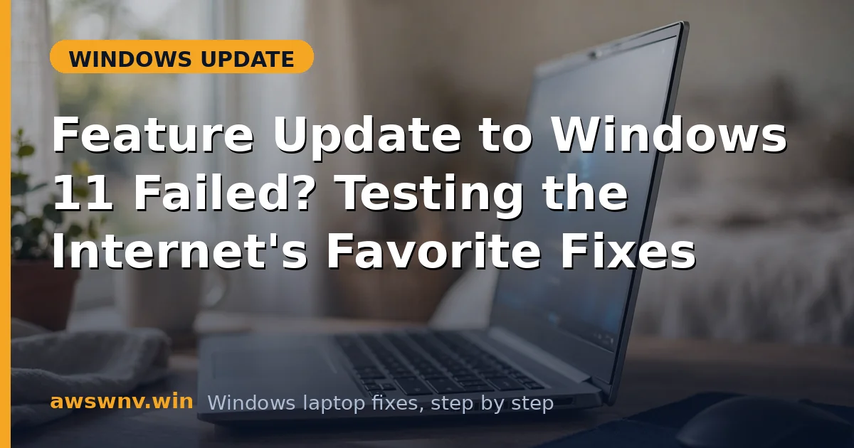 Feature Update to Windows 11 Failed? Testing the Internet's Favorite Fixes