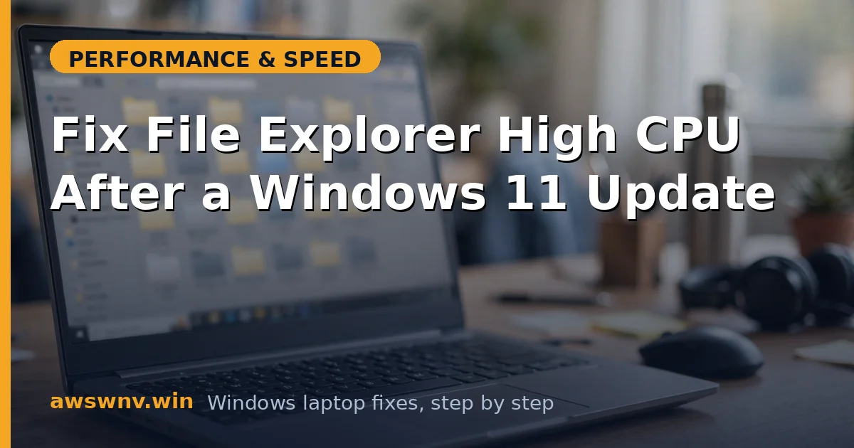 Fix File Explorer High CPU After a Windows 11 Update