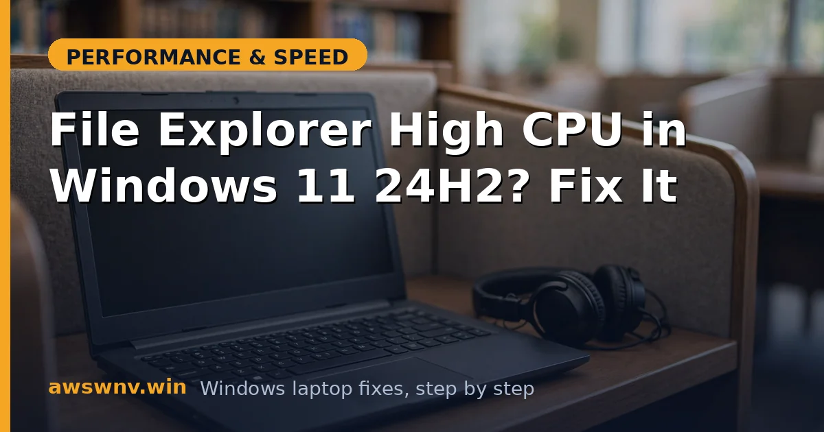 File Explorer High CPU in Windows 11 24H2? Fix It