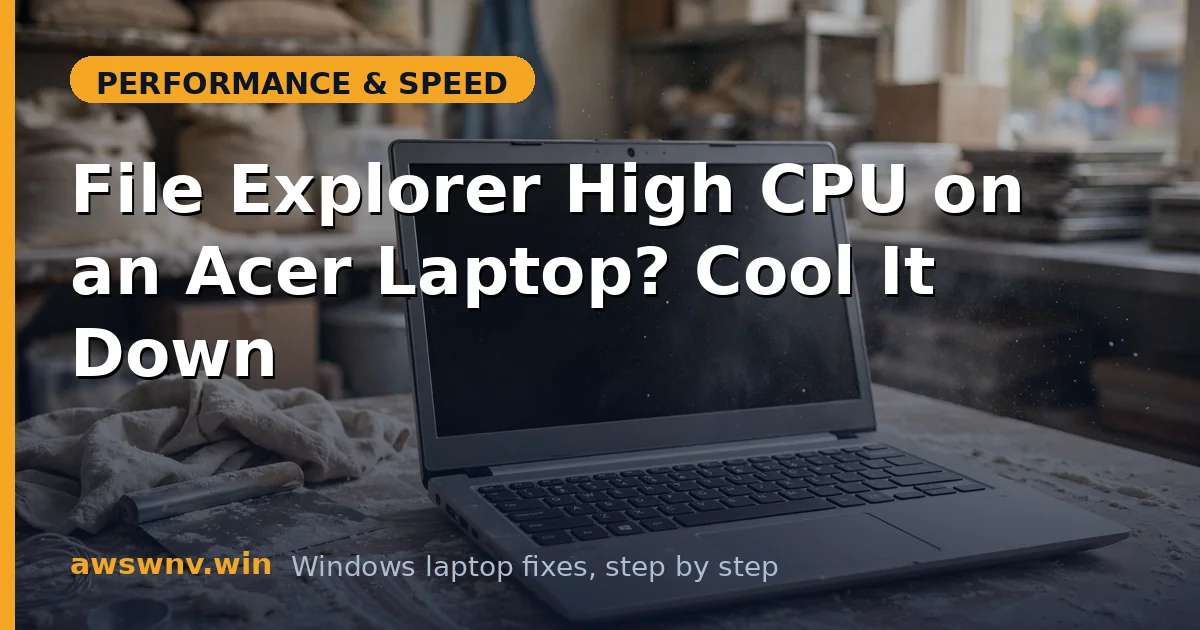 File Explorer High CPU on an Acer Laptop? Cool It Down