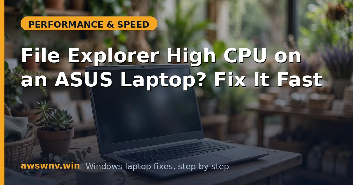 File Explorer High CPU on an ASUS Laptop? Fix It Fast