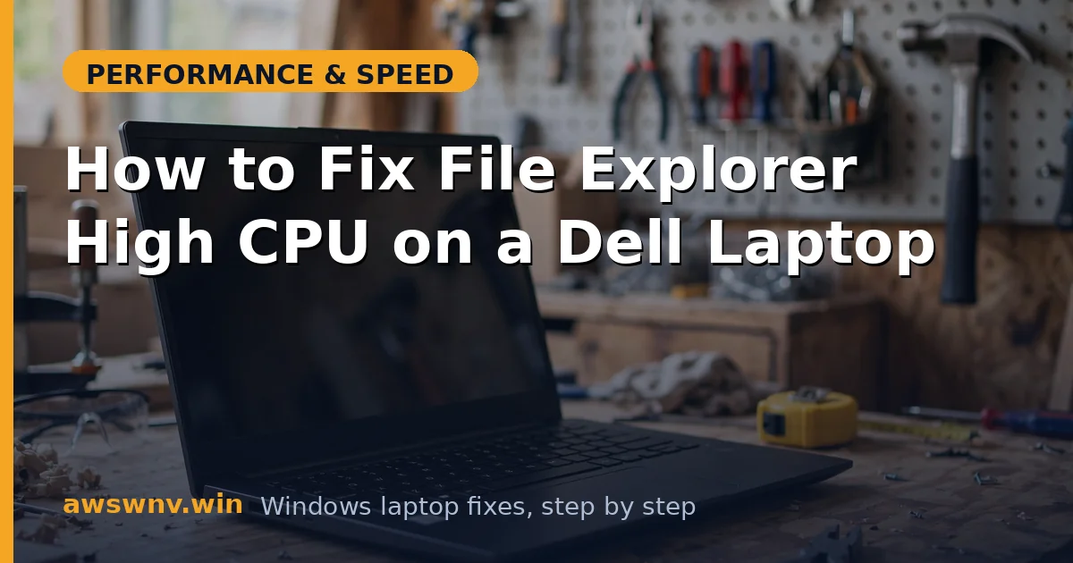 How to Fix File Explorer High CPU on a Dell Laptop