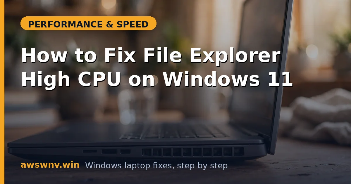 How to Fix File Explorer High CPU on Windows 11
