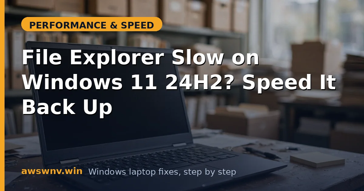 File Explorer Slow on Windows 11 24H2? Speed It Back Up