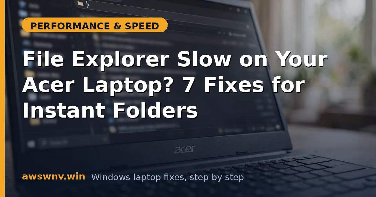 File Explorer Slow on Your Acer Laptop? 7 Fixes for Instant Folders