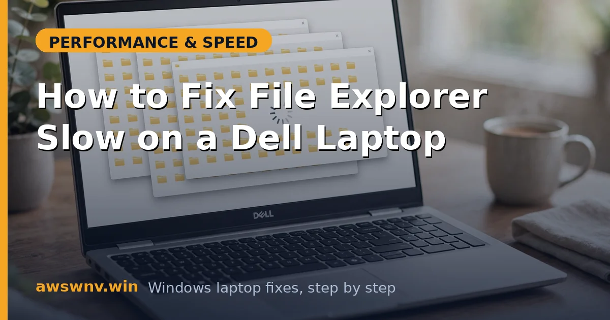 How to Fix File Explorer Slow on a Dell Laptop