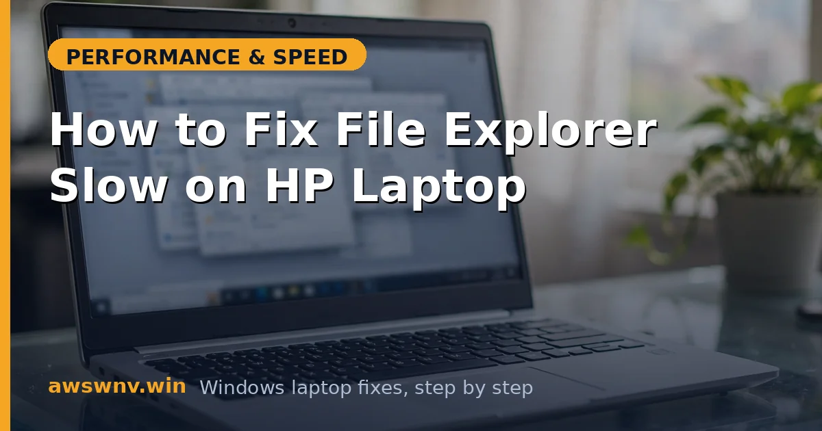 How to Fix File Explorer Slow on HP Laptop