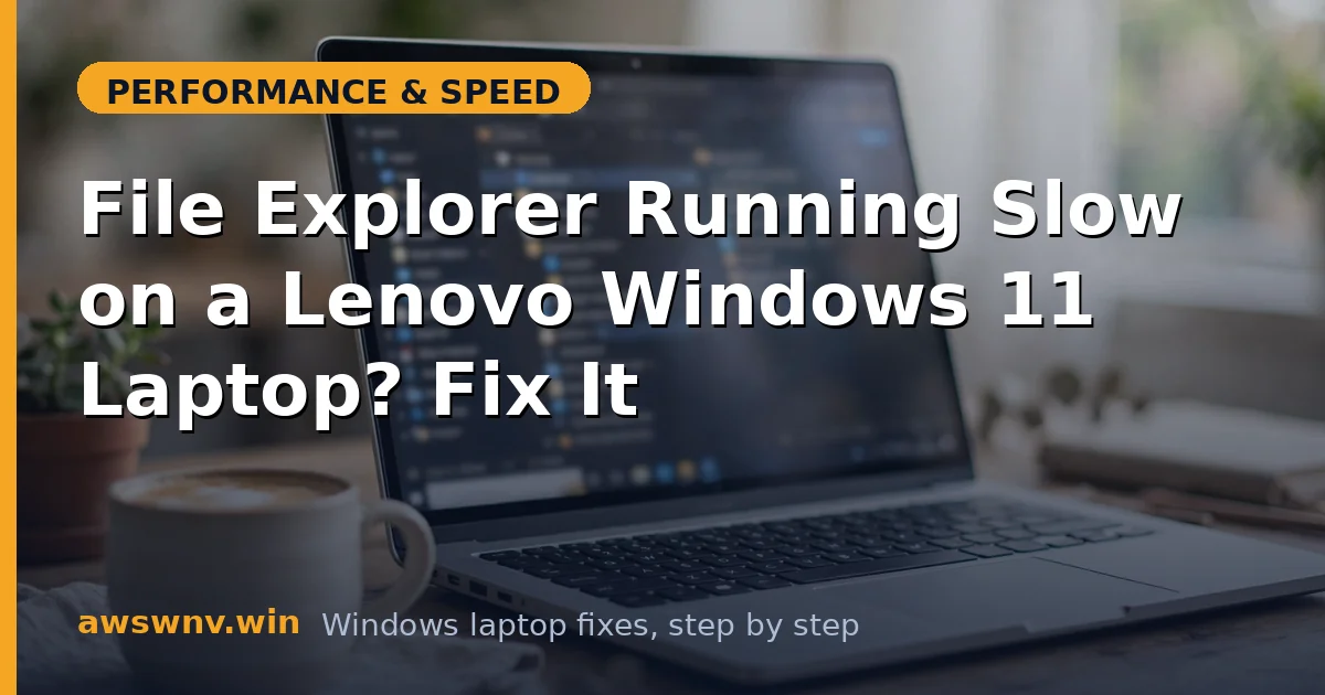 File Explorer Running Slow on a Lenovo Windows 11 Laptop? Fix It