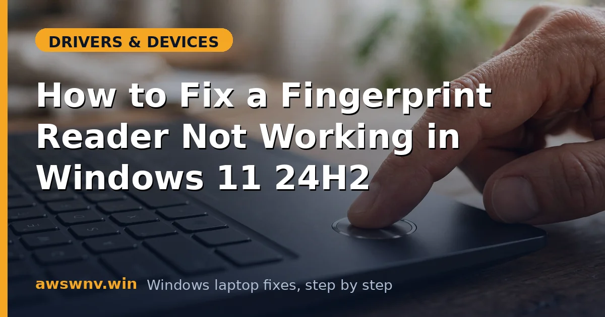 How to Fix a Fingerprint Reader Not Working in Windows 11 24H2