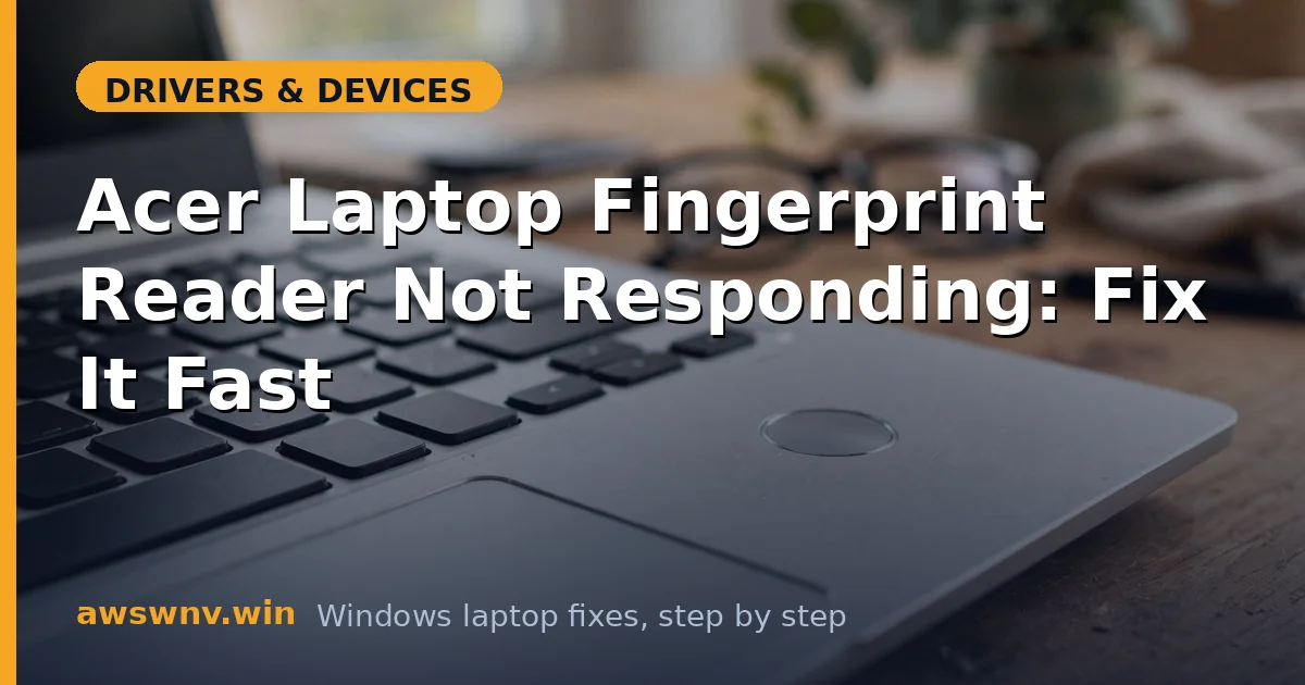Acer Laptop Fingerprint Reader Not Responding: Fix It Fast