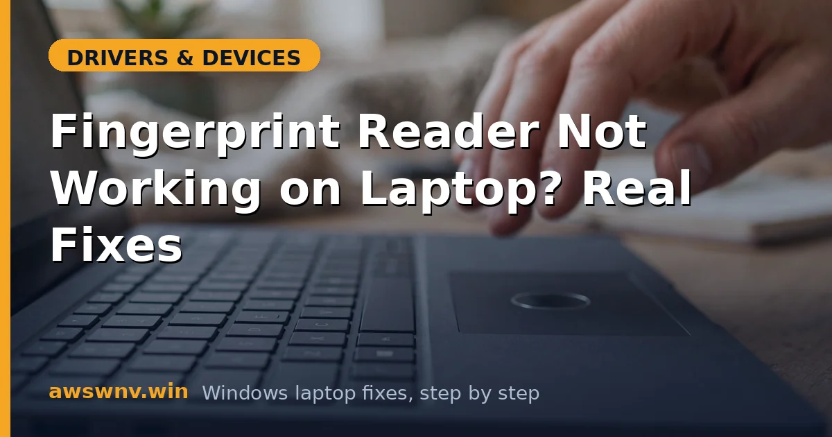 Fingerprint Reader Not Working on Laptop? Real Fixes